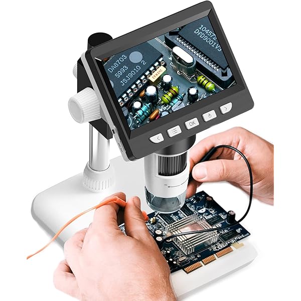 4.3" Digital Microscope for Adults, SKYEAR Coin Microscope1000X Magnification with 8 Ajustable LED Fill Lights, USB Microscope for Windows/MacOS, Coin Collection Supplies (376)