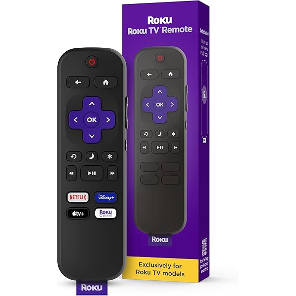 Roku TV Remote Control (Official Manufacturer Product) - Simple Setup, & Pre-Set App Shortcuts - Replacement Remote Compatible with RokuTV Models ONLY (Not Roku Players)