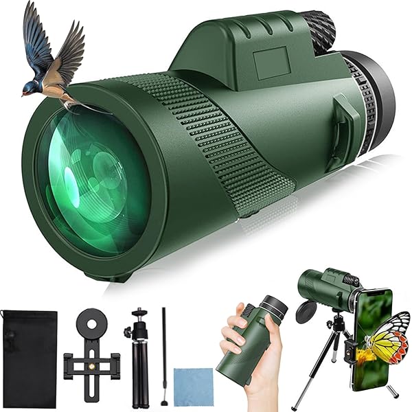Monocular Telescope, Monoculars for Adults, BAK-4 Prism and FMC High Power Monocular for Smartphone, KHD45