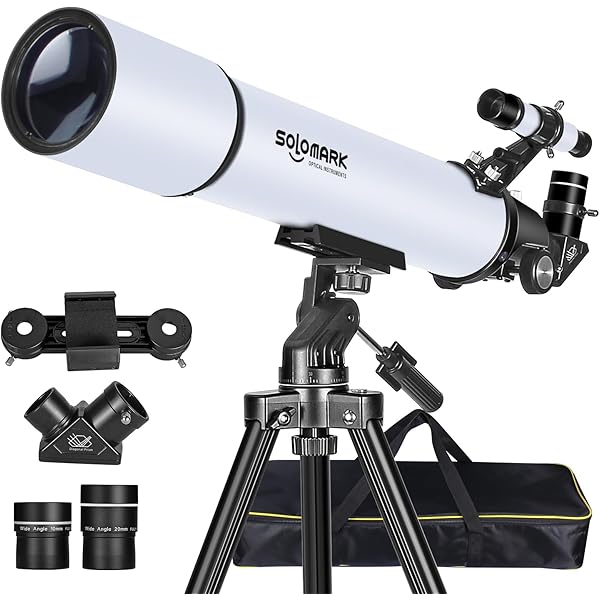 Telescope for Adults High Powered, 80mm Aperture 900mm Professional Refractor Telescope for Adults & Beginners, Compact and Portable Travel Telescopio with Carrying Bag and Designed Phone Adapter