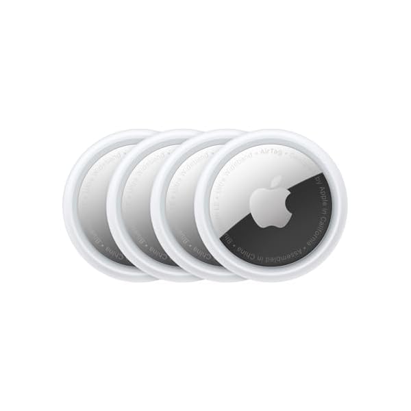 Apple AirTag 4 Pack. Keep Track of and find Your Keys, Wallet, Luggage, Backpack, and More. Simple one-tap Set up with iPhone or iPad