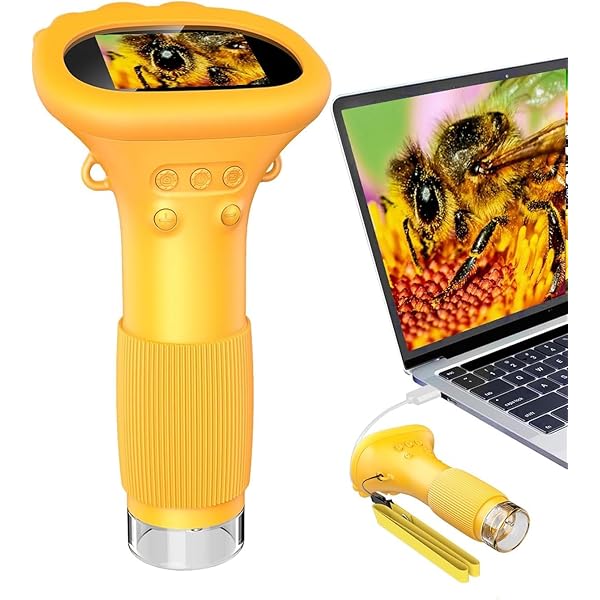 Digital Microscope Handheld 2.0 inch IPS Color Screen,Portable Digital Magnifying Glass 1000x,Marco Microscopes,uilt-in 8LED Lights,USB Compatible with PC Windows, Mac OS