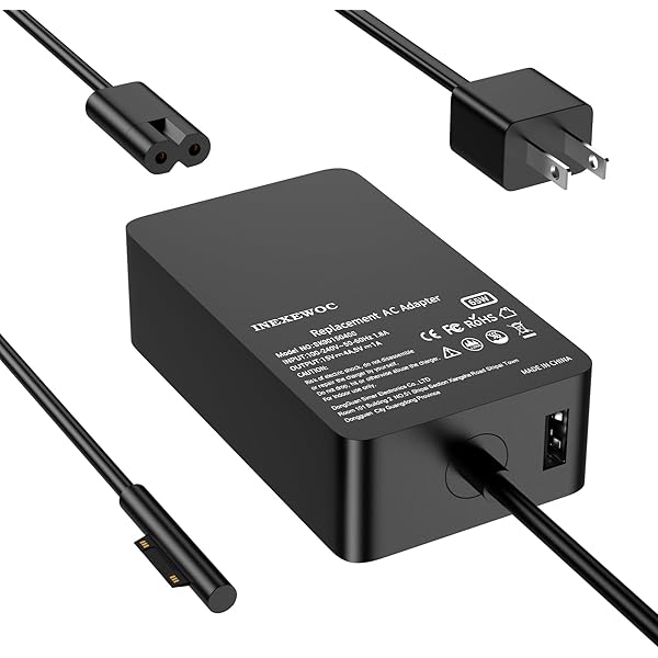 New 65W Surface Pro Charger Compatible with Microsoft Surface Pro 10, 9, 8, 7+, 6, 5, 4, 3, X, Windows Surface Laptop 6, 5, 4, 3, 2, 1, Surface Go Tablet, Surface Book 3, 2, 1, 44W, 36W 24W