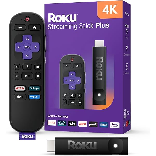 Roku Streaming Stick Plus 2025 - 4K & HDR Roku Streaming Device for TV with Voice Remote - Free & Live TV