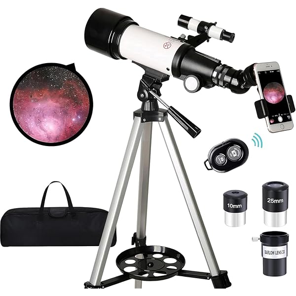 Telescope for Kids Adults Beginners,70mm Aperture 400mm Focal Length Telescopio for Astronomy, Multi Coated Travel Refractor Astronomical Telescopes
