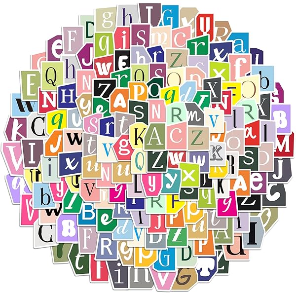 362 Pcs Waterproof Vinyl Letter Stickers for Scrapbooking, A-Z Letters Alphabet Stickers for Scrapbook, Junk Journal, Classroom Decor,Water Bottle, Laptop