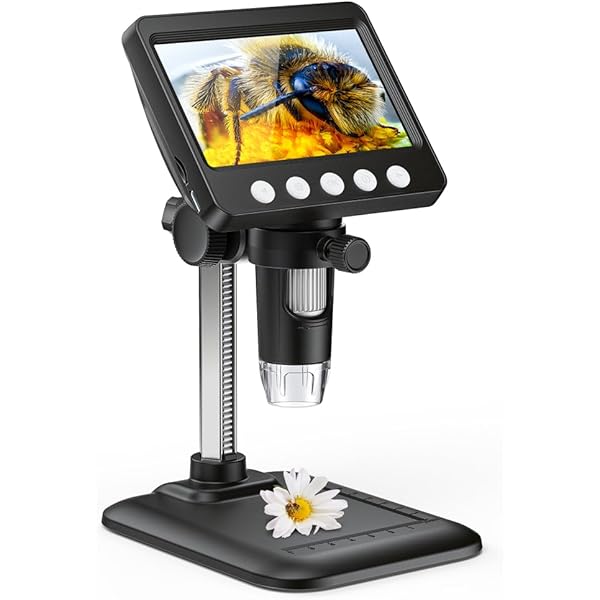 4.3" Digital Microscope for Adults, SKYEAR Coin Microscope1000X Magnification with 8 Ajustable LED Fill Lights, USB Microscope for Windows/MacOS, Coin Collection Supplies (376)