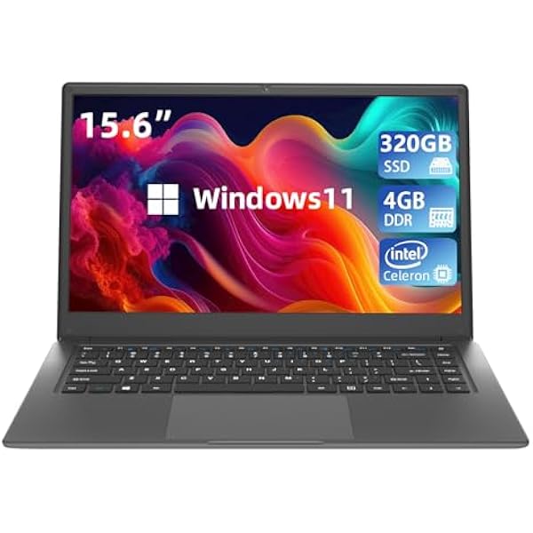 Morostron Laptop 4GB DDR4 256GB SSD 64GB EMMC, 15.6 Inch Win11 Laptops Computer with Celeron Quad Core Processor, Mini HDMI, SD Scard, WiFi, Webcam, USB3.0, Bluetooth 4.2, Black