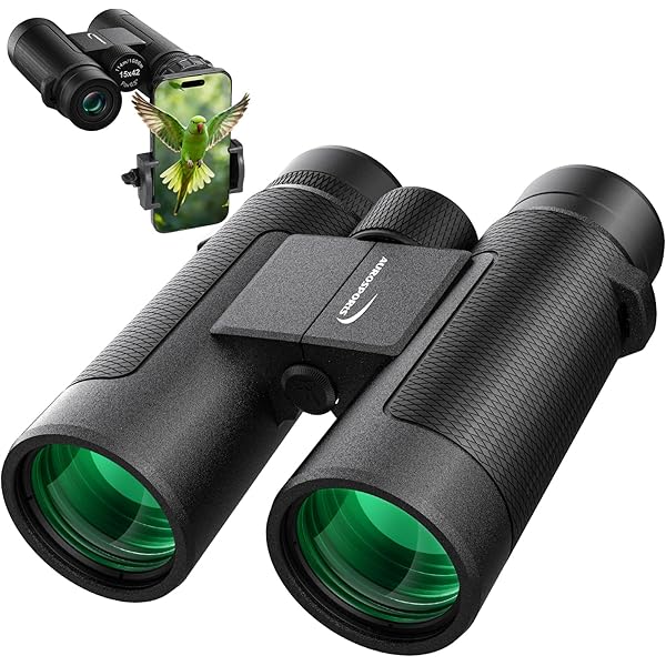 15x42 Binoculars for Adults High Powered - Aurosports HD Lightweight Bird Watching Binocular with Phone Adapter, BAK4 Prism & Carrying Bag