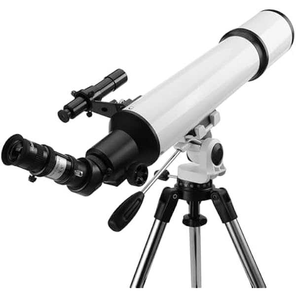 Telescope,Galaeyes 90mm Aperture 600mm FL, Telescope for Adults High Powered,Metal AZ & Stainless Steel Tripod, Stargazing APP & Phone Adapter,Aperture 90mm