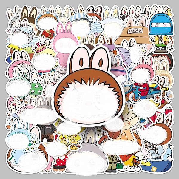 100Pcs for LABUBU Stickers, for LABUBU Stickers for Water Bottles,for LABUBU Sticker Pack Waterproof Vinyl for Laptop Phone Party Favors Decals