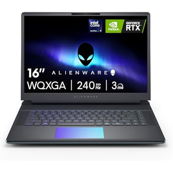 Alienware 16 Area-51 Gaming Laptop AA16250-16" WQXGA 240Hz Display, Intel Core Ultra 9-275HX, 32GB DDR5 RAM, 1TB SSD, NVIDIA GeForce RTX 5070Ti, Windows 11 Home, Onsite Service - Liquid Teal