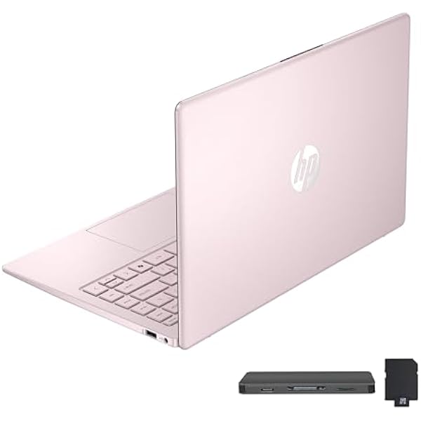HP Stream 14" HD BrightView Laptop, Intel Celeron N150, 16GB RAM, 288GB Storage (128GB eMMC + 160GB Docking Station Set), Intel UHD Graphics, 720p Webcam, Wi-Fi, 1 Year Office 365, Win 11 S, Pink