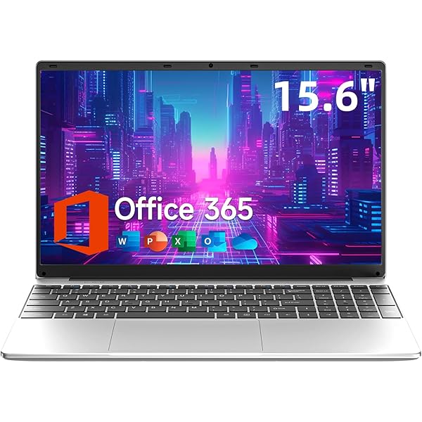15.6 Inch Laptop with Office 365, 4GB RAM, 128GB Storage Expandable 1TB, 5205U Processor, HD Display, Windows 11 Laptops Computer, Wi-Fi 5, BT4.2, Numpad, Type-C, for Business and Students.