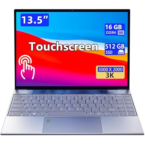 Morostron Laptop Touch Screen 13.5 Inch Notebook Computer, 16GB RAM 512GB SSD, Celeron N95 Quad Core, 3000 * 2000 IPS Screen, Backlit Keyboard (1359-N95-16G+512GB)