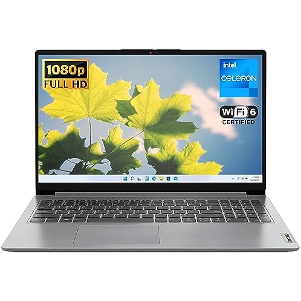 Lenovo IdeaPad 1 Student Laptop, Intel Dual Core Processor, 8GB RAM, 128GB SSD + 128GB eMMC, 15.6" FHD Display, 1 Year Office 365, Windows 11 Home, Wi-Fi 6, Webcam, Bluetooth, SD Card Reader, Grey