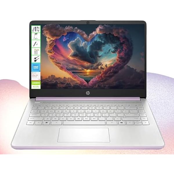 HP Laptop with Microsoft Office and 1TB Cloud Storage (1-Year) | 14 inch HD Computer | 8GB RAM | 128GB UFS & 128GB Portable SSD| Intel 4-Core CPU(Beat i3-10110U)| Windows 11 Home in S Mode| LE Bundle