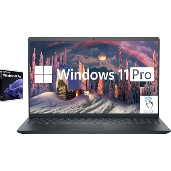 Dell Inspiron Touchscreen Laptop, 15.6" Business & Student Laptop Computer, Windows 11 Pro Laptop 16GB RAM 1TB SSD, Intel i5-1155G7 Processor, Full HD IPS Display, Numeric Keypad, Carbon Black