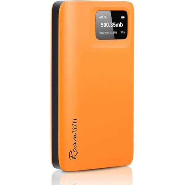 RoamWiFi 4G LTE WiFi Mobile Hotspot, Local & International Coverage Travel Router in 170+ Countries,No Contract or SIM Card Required,10 Connected Devices, US 50GB & Global 1GB Data 60Day