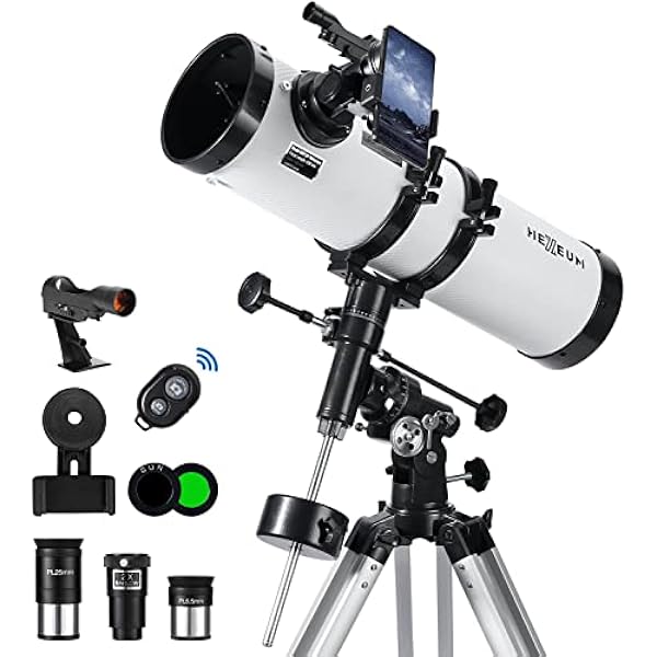 Telescope for Adults & Beginner Astronomers - 80mm Aperture 600mm Fully Multi-Coated High Transmission Coatings with AZ Mount Tripod Phone Adapter, Carrying Bag, Wireless Control.
