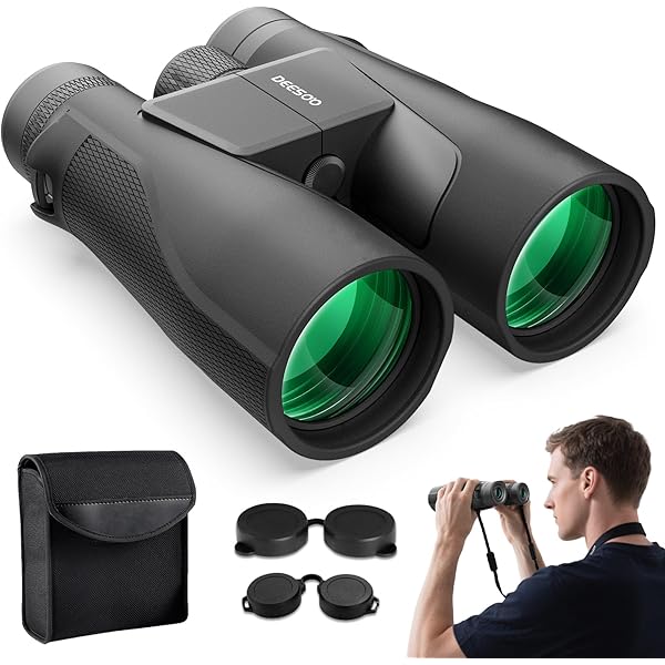 15x56 Binoculars for Adults High Powered - Deesoo Easy Focus Waterproof Binoculars with Clear Low Light Vision, BAK4 Prism Professional Binocular for Bird Watching Travel Hunting Stargazing (Black)