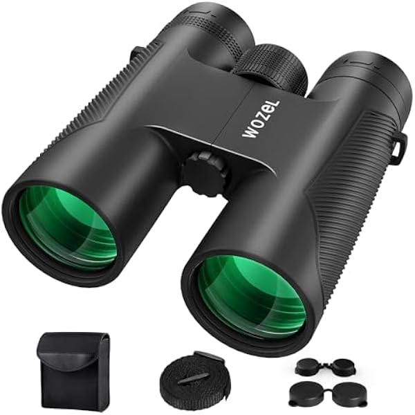 16x42 Binoculars for Adults High Powered - HD Clear Low Light Vision with Large Bright View - Powerful Binoculars for Brid Watching Hunting Travel Hiking Concerts - Black