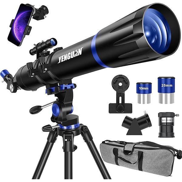 Telescope, 90mm Aperture 800mm-Telescope for Adults & Kids, Professional Refractor Telescopes for Adults High Powered, Beginner-Friendly, Phone Adapter & Stainless Tripod, Portable Carry Bag