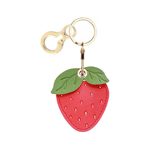 Leather Keychain Holder Case Compatible with AirTag,Cute air tag Cover with Keychain Ring,GPS Tracker Case for Keys