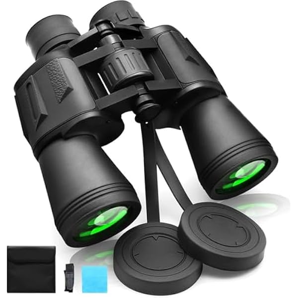 Binoculars for Adults 20x50 High Power Low Light Waterproof HD Compact Binoculars,BAK4 Prism FMC Lens for Bird Watching Hunting Travel Football Stargazing