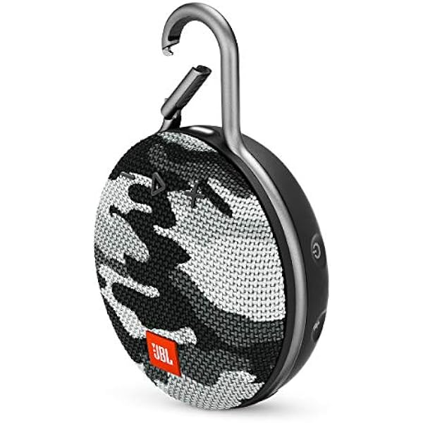 JBL Clip 3, Black Camo - Waterproof, Durable & Portable Bluetooth Speaker - Up to 10 Hours of Play - Includes Noise-Cancelling Speakerphone & Wireless Streaming