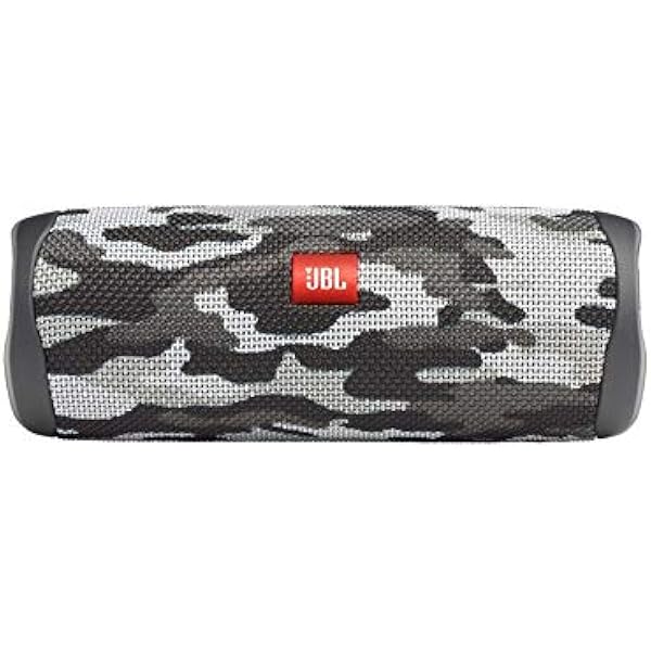 JBL Flip 5 Portable Waterproof Wireless Bluetooth Speaker - Black Camo (Renewed)