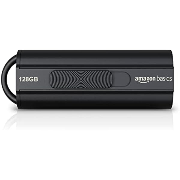Amazon Basics 128 GB Ultra Fast USB 3.1 Flash Drive, Black