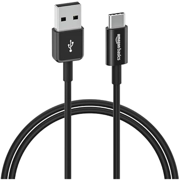 Amazon Basics USB-C to USB-A 2.0 Fast Charger Cable, 480Mbps Speed, USB-IF Certified, for Apple iPhone 16/15, iPad, Samsung Galaxy, Tablets, 3 Foot, Black
