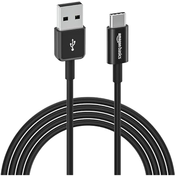 Amazon Basics USB-C to USB-A 2.0 Male Cable, 6 Feet (1.8 Meters), Black, 24 Pack of 5, 120 Count Total