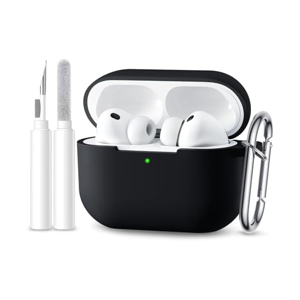 for AirPods Pro 3 Case Cover(2025),Soft Silicone Full Protective Case for AirPods Pro 3 Case with Keychain & Cleaner Kit,Compatible with Apple Airpods Pro 3rd for Women,Men，Front LED Visible