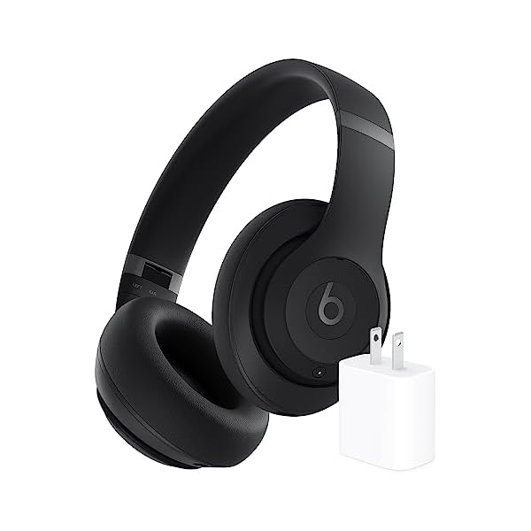 Beats Studio Pro Bluetooth Noise Cancelling Headphones with Apple 20W USB-C Power Adapter - Black