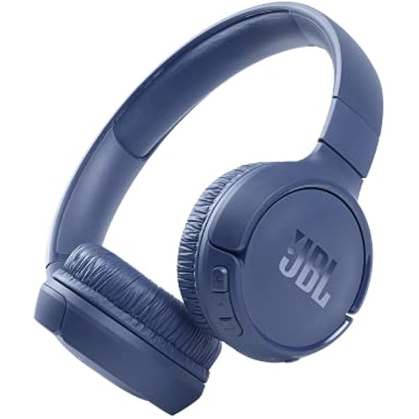 JBL Tune 510BT - Bluetooth headphones with up to 40 hours battery, microphone for call, foldable and comfortable, Android and iOs compatible (Blue)