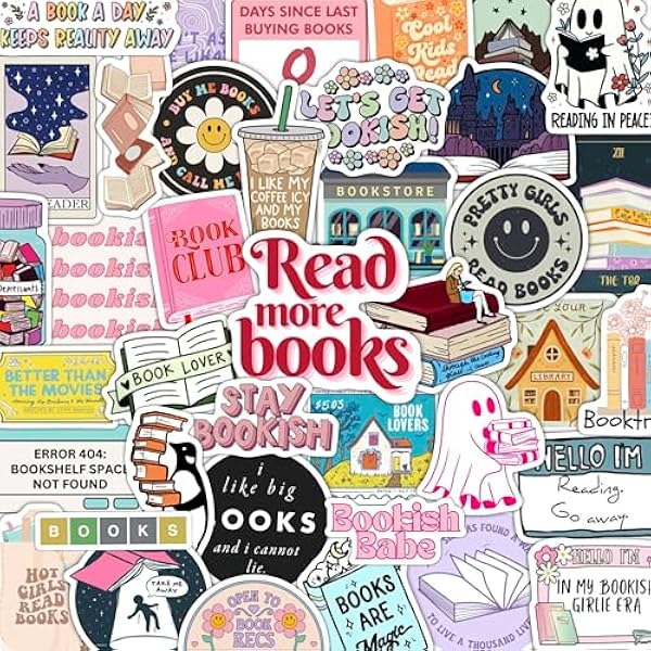 BulbaCraft 100Pcs Book Stickers Aesthetic for Kindle Adult, Laptop & Water Bottles - Book Lover Gifts, Reading Stickers, Reader Decals, Gifts for Women & Men