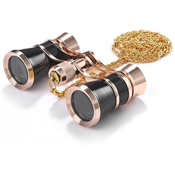 Aroncent Opera Glasses Binoculars 3X25 Theater Glasses Mini Binocular Compact with Chain for Adults Kids Women in Opera Musical Concert