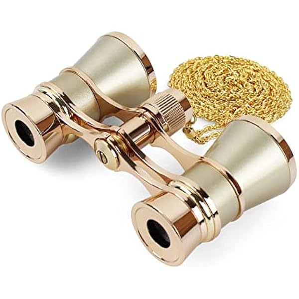Aroncent Opera Glasses Binoculars 3X25 Mini Compact Binoculars with Chain for Adults Kids Women Vintage Theater Musical Concert