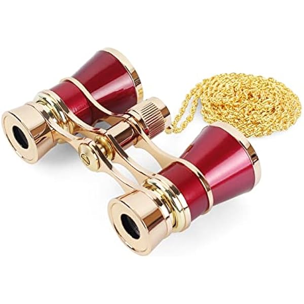 Aroncent Opera Glasses Binoculars 3X25 Mini Compact Binoculars with Chain for Adults Kids Women Vintage Theater Musical Concert