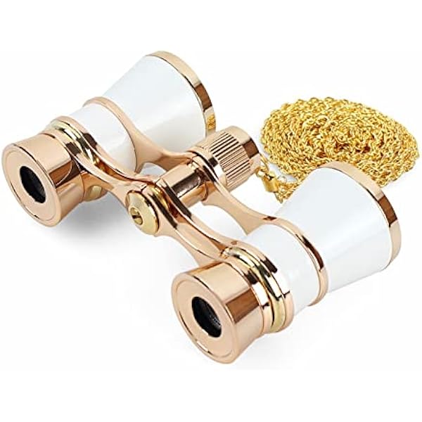 Aroncent Opera Glasses Binoculars 3X25 Mini Compact Binoculars with Chain for Adults Kids Women Vintage Theater Musical Concert