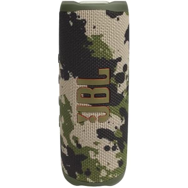JBL Flip 6 - Portable Bluetooth Speaker, powerful sound and deep bass, IPX7 waterproof, 12 hours of playtime, JBL PartyBoost for multiple speaker pairing for home, outdoor and travel (Camo)