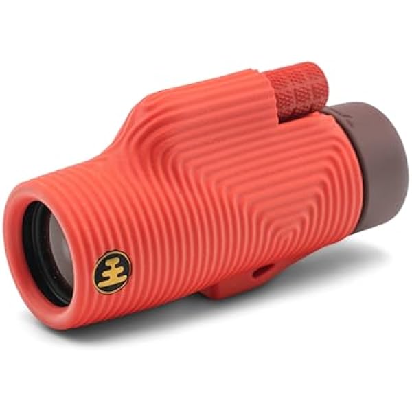 Nocs Provisions Zoom Tube 8x32 Monocular Telescope | Lightweight, Compact, 8X Magnification, Wide Field of View for Bird Watching, Hunting, Hiking, Camping, and Other Outdoor Activities - Red