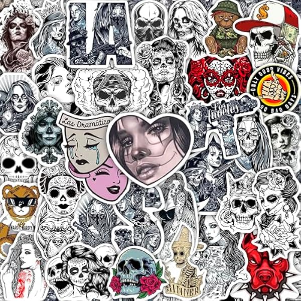 BulbaCraft 100Pcs Chicano Stickers Old, Chicano Phone Case Stickers, Mexican Decals for Water Bottles, Laptops Decals, Gifts for Women & Men
