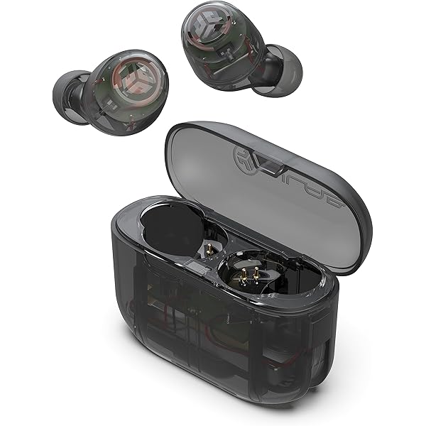 JLab Go Air Pop True Wireless Earbuds, in Ear Headphones, Bluetooth Earphones, Ear Buds with 32H Playtime, Bluetooth Earbuds with Microphone, USB Charging Case, Dual Connect, EQ3 Sound, Clear