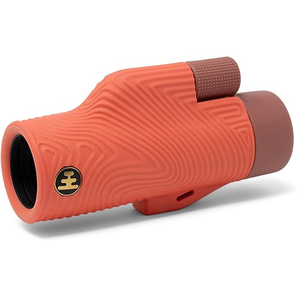 Nocs Provisions Field Tube 8x32 Waterproof Monocular, 8X Magnification Telescope, Bak4 Prism, Wide Field of View for Bird Watching, Backpacking & Wildlife Viewing - Coral Red