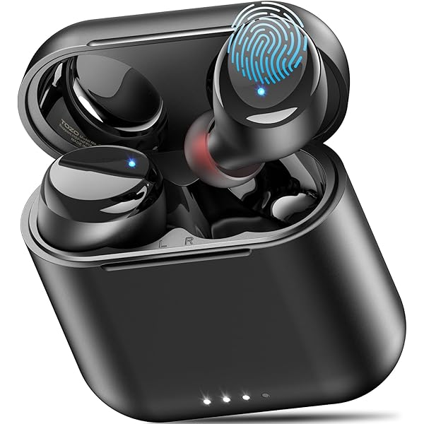 TOZO T6 Wireless Earbuds, Bluetooth Ear Buds, Stereo Sound in Ear Headphones, 50 Hours Playtime, AI Clear Call, Wireless Charging Case, APP Customizable EQs, IPX8 Waterproof Earphones