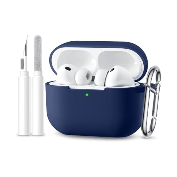 for AirPods Pro 3 Case Cover(2025),Soft Silicone Full Protective Case for AirPods Pro 3 Case with Keychain & Cleaner Kit,Compatible with Apple Airpods Pro 3rd for Women,Men，Front LED Visible