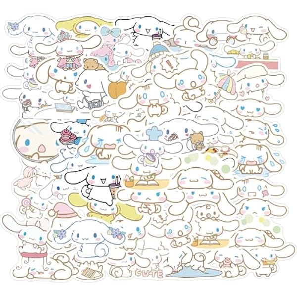 50pcs Cinnamoroll Stickers Pack Cute Stickers for Kids Teens Adults Waterproof Vinyl Decals Japanese Anime Stickers for Water Bottles Scrapbook Laptop journaling (Dog)